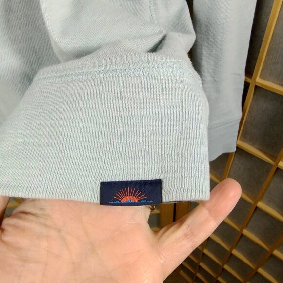 Faherty Malibu Slub Hoodie Blue Oasis Size XL - Picture 7 of 11